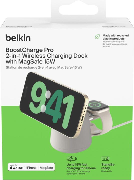 Image du produit Belkin Station de charge BoostCharge Pro 2-en-1 MagSafe (15 W)