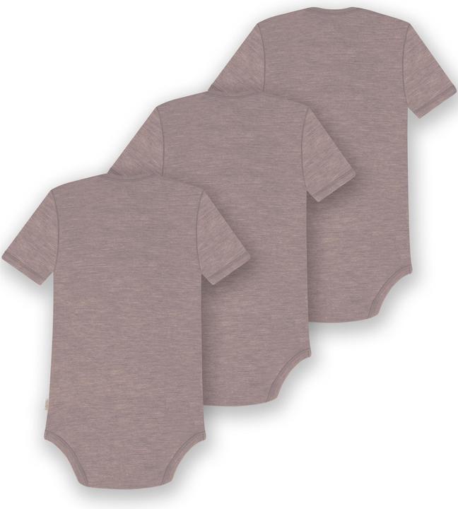 Actual product image Normani Set of 3 baby merino bodysuit short sleeves "Tauranga" - 9291 (98)
