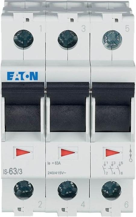 Produktbild Eaton Hauptschalter Grau 3polig 63 A