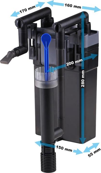 Image du produit SunSun HBL-802 Filtre suspendu Hang On Filter 500l/h 6W pour Aquariums jusqu‘à 100 litres (100 l, Eau douce, Eau salée)