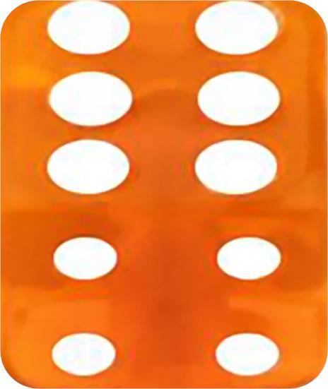 Star Piercing Micro Würfel orange transparent (ohne Messing, Acryl)
