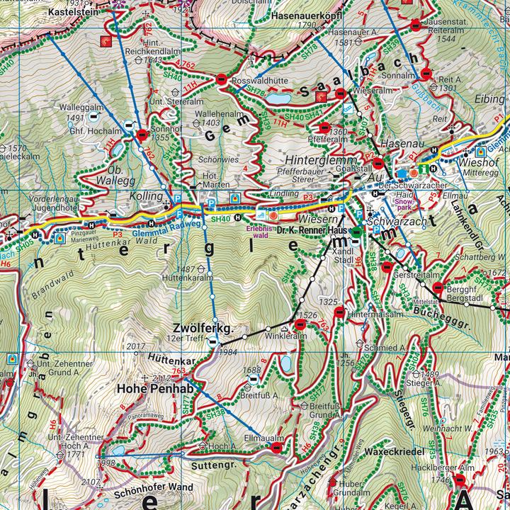Image du produit Zell am See - Kaprun, carte de randonnée, de cyclisme et de loisirs 1:50 000, freytag & berndt, WK