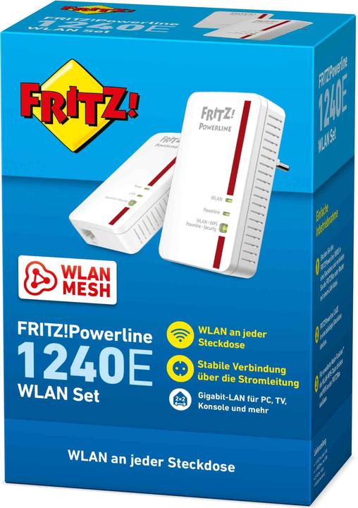 Produktbild AVM FRITZ!Powerline 1240E WLAN Set (1200 Mbit/s)