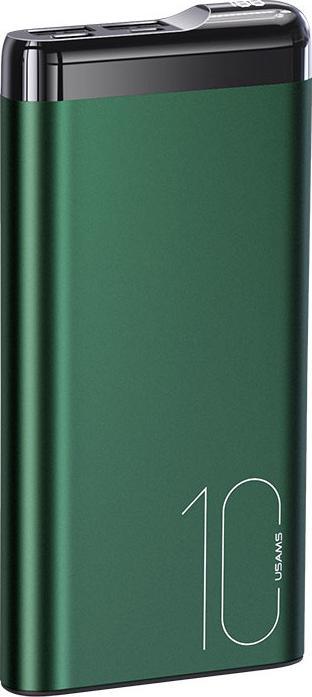 Usams PB55 10000 mAh Powerbank Green (10KCD14802) (10000 mAh, 37 Wh)