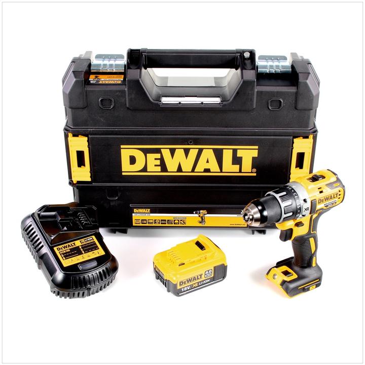 Actual product image DeWalt DCD 791 M1 18 V Brushless Cordless Drill Driver + TSTAK-Box + 1 x Battery DCB 182 4,0 Ah + Ch (Rechargeable battery operated)