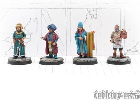 Actual product image Tabletop-Art Townsfolk Miniatures - Merchants Set 1 (4)
