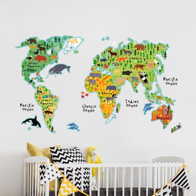 Immagine prodotto Crearreda Adesivo murale 47x67 cm Mappa del mondo (47 x 67 cm)