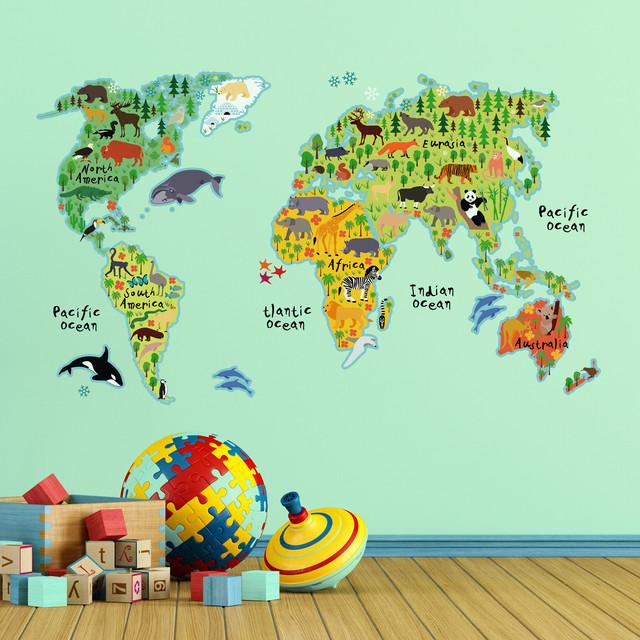 Immagine prodotto Crearreda Adesivo murale 47x67 cm Mappa del mondo (47 x 67 cm)