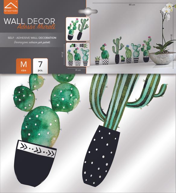 Image du produit Crearreda Wall Sticker 31x31 cm Watercolour Cactus (31 x 31 cm)
