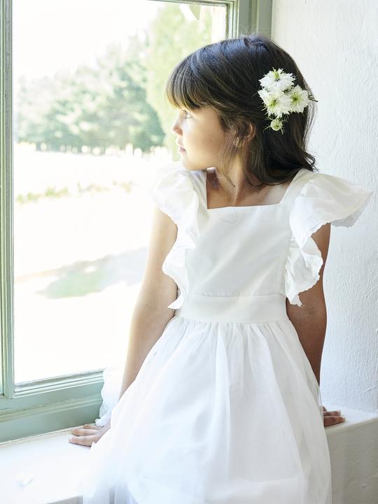 Image du produit Vertbaudet Robe de fête fille à volants, mousseline & tulle (92)