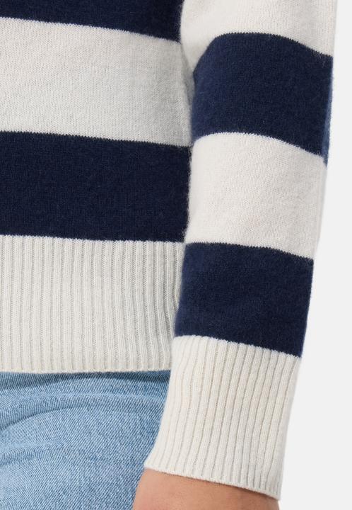 Immagine prodotto Cash-Mere Kaschmir Pullover mit Polokragen gestreift (S)