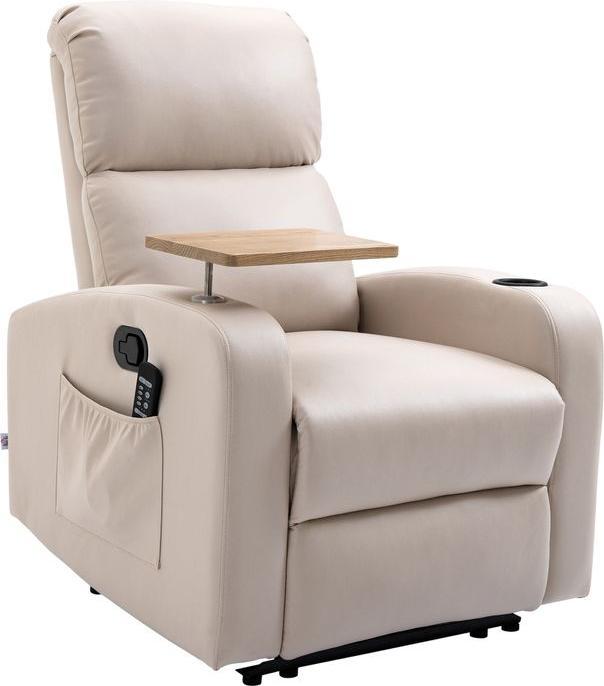 Produktbild Swisshandel24 Relaxsessel mit Massage und FB, Fernsehsessel, Mikrofaser, Beige