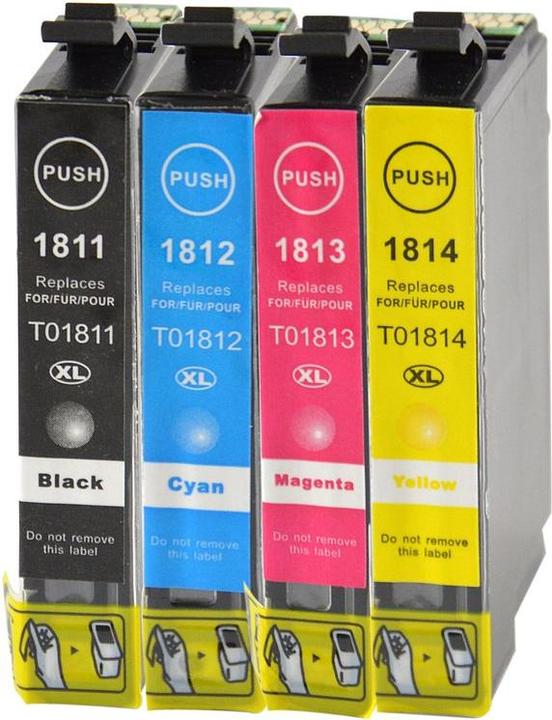 Actual product image Hermex Compatible Ink Cartridge XL for Epson Expression Home XP-205 (M, Y, FC, C)