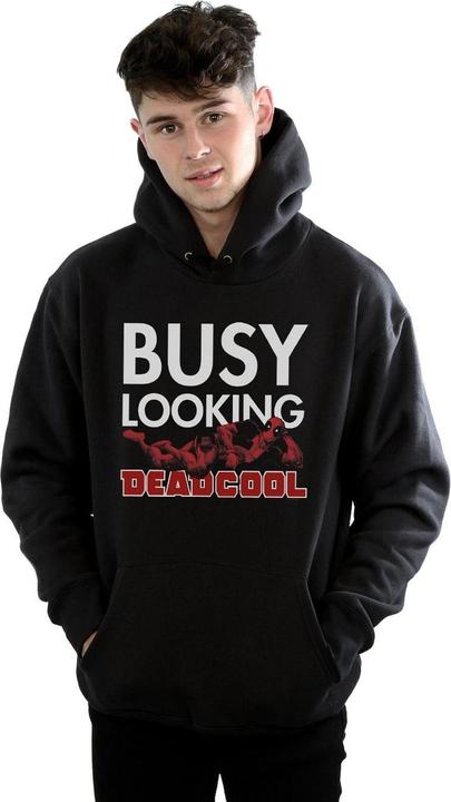 Actual product image Mens Deadpool Busy Looking Deadcool Hoodie (XL)