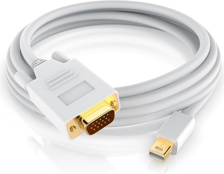 Image du produit CSL Câble vidéo audio mini Displayport vers VGA, adaptateur de moniteur miniDP / compatible Thunderbolt (3 m, DisplayPort, VGA)