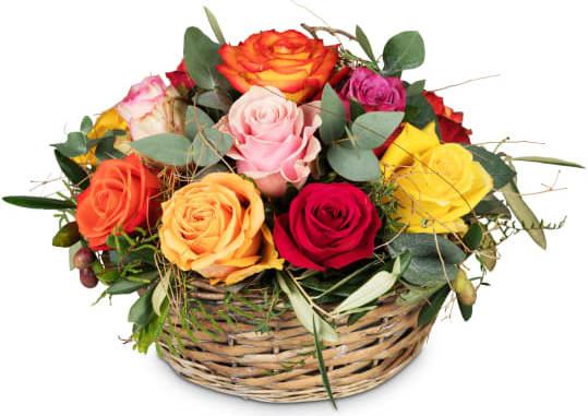Image du produit Fleurop Une corbeille pleine de roses (Arrangement floral)