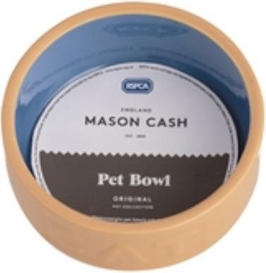 Actual product image Mason Cash Lettered Cat Bowl,5 inch, Cane & Blue (0.40 l)