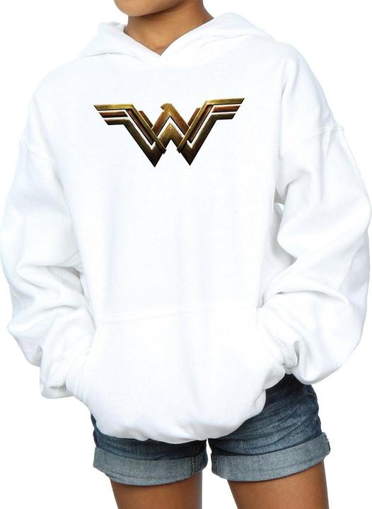 Actual product image Girls Justice League Movie Wonder Woman Emblem Hoodie (152, 158)