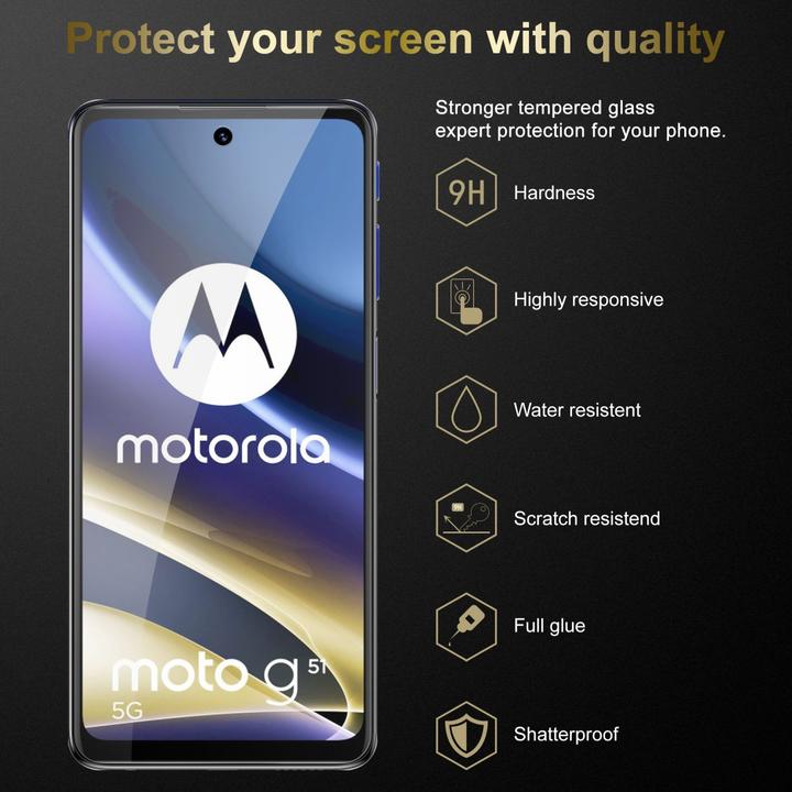 Image du produit Cadorabo Verre de protection d'écran (3 pièce(s), Motorola Moto G51 5G)