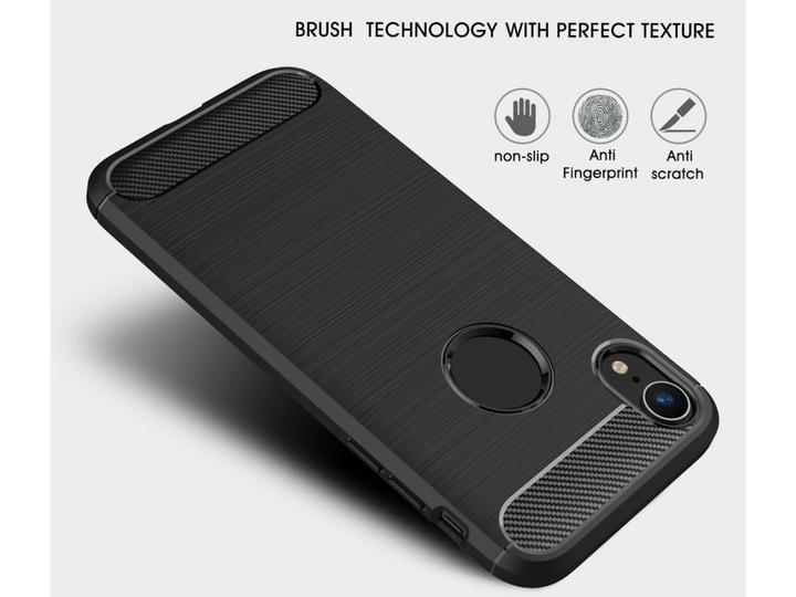 Image du produit Screenguard Apple iPhone XR Étui Carbon Brushed Soft TPU (Apple iPhone XR)