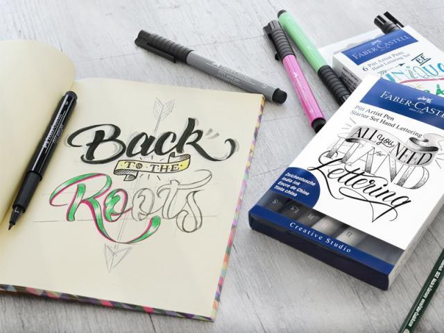 Produktbild Faber-Castell Pitt Artist Pen Handlettering (Grau, Schwarz, 9 x)