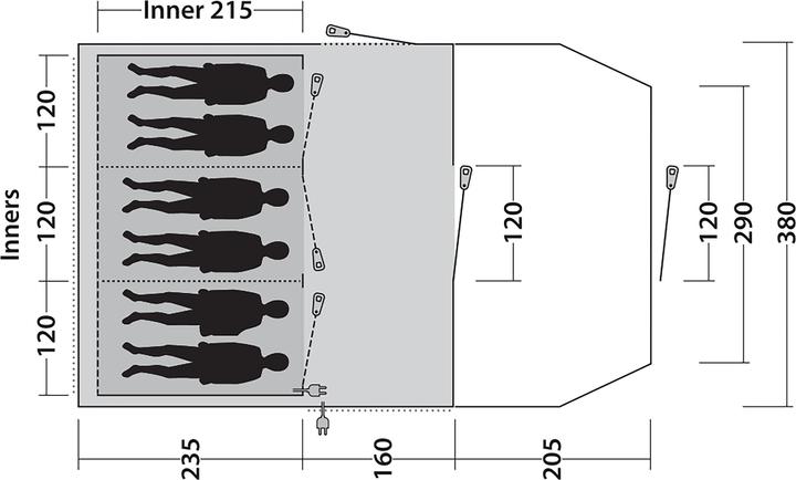 Actual product image Outwell Rockwell 6 (Tunnel tent, 22.20 kg, 6 persons)