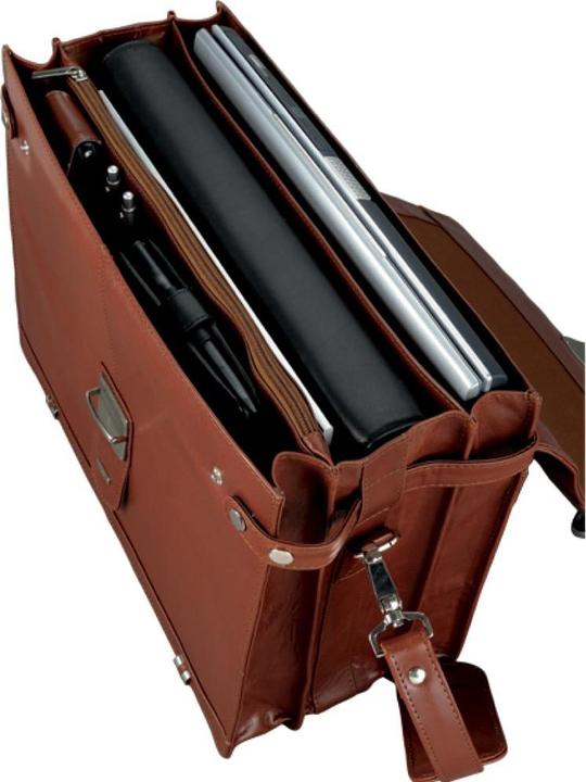 Produktbild Alassio 47124 - Aktentasche MOCCA, aus echtem Leder, ca. 38 x 30 x 16 cm, cognac (15")