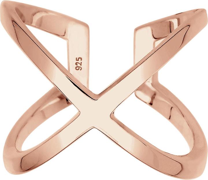 Actual product image Elli Ring Cross Blogger Geo Trend 925 Sterling Silver (54, 925 Silver)