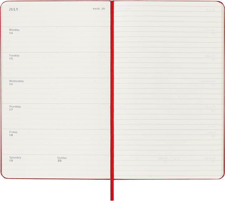 Produktbild Moleskine Notizkalender (A5, Englisch)