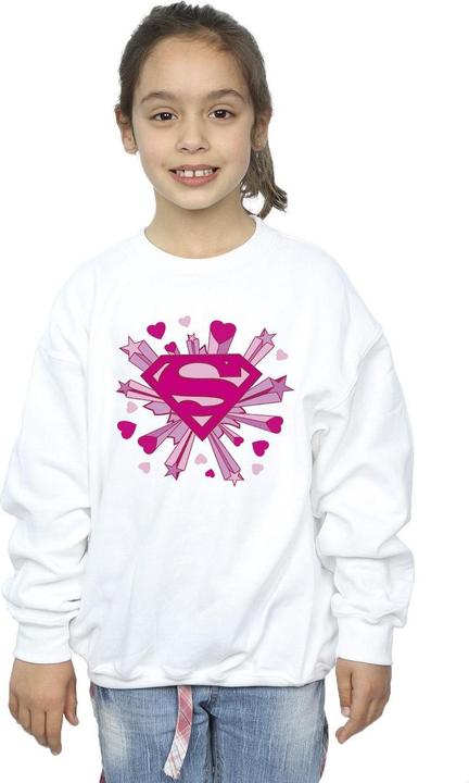 Immagine prodotto Superman Pink Hearts And Stars Logo Felpa Ragazze (152, 158)