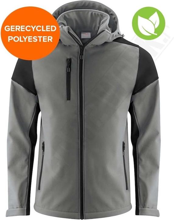 Sharp Printer Prime Softshell Jacket Hommes Noir/Gris Acier - Taille XXXL (3XL)