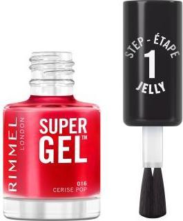 Image du produit Rimmel London SUPER GEL esmalte de uñas #16-Cerise Pop 12 ml (016 Cerise Pop, Vernis à ongles effet gel)