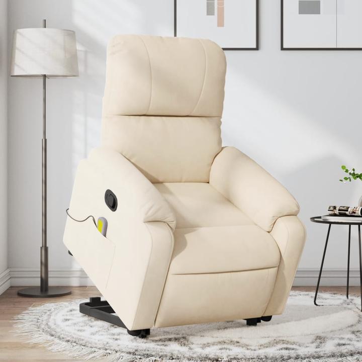 Image du produit VidaXL Fauteuil de massage avec fonction releveur Fauteuil de télévision beige microfibre