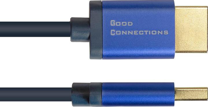 Produktbild Good Connections GC 4521-SF015B HDMI A Stk.> Stk. flex 8Ka60 Hz 1.5m blau (1.50 m, HDMI)
