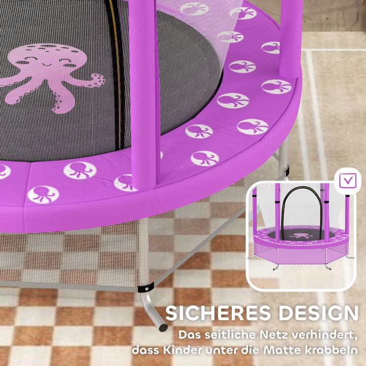 Immagine prodotto Aiyaplay Kinder Trampolin Stahl, Kunststoff Violett (140 cm)