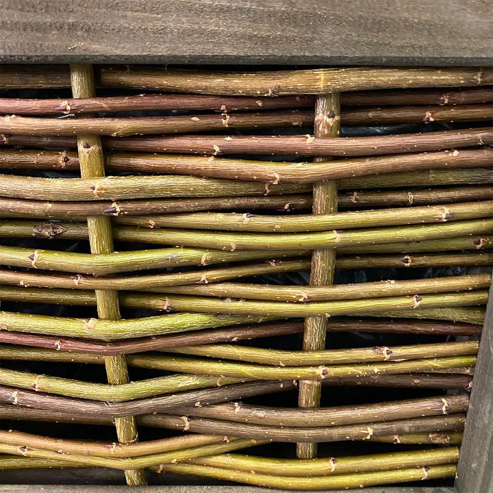 Image du produit Natura Punto Bac à fleurs en rotin et bois (30 cm)