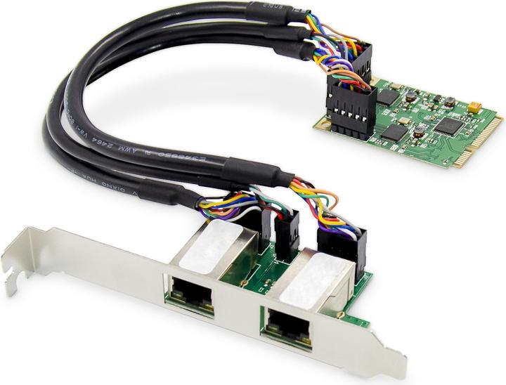 Image du produit Digitus Carte réseau mini PCI Express Dual Gigabit Ethernet (Mini PCI Express)