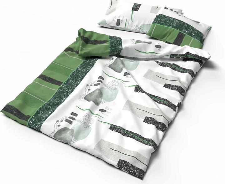 Actual product image Lotus Bettwaren Bettwäsche Bambus Mariele grün (Duvet cover, 160 x 210 cm)