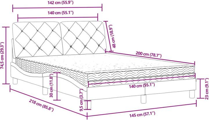 Produktbild VidaXL Julius (140 x 200 cm)