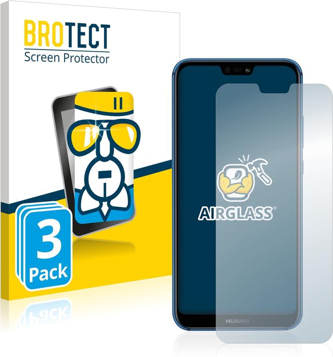 Produktbild BROTECT AirGlass Panzerglasfolie (3 Stück, Huawei P20 Lite)