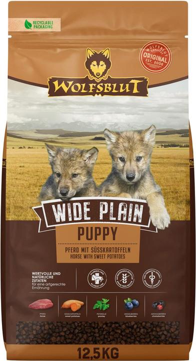 Actual product image Wolfsblut Dry food Dog Wide Plain Puppy, 12.5 kg (Junior, Puppy + kitten, 1 pcs., 12500 g)