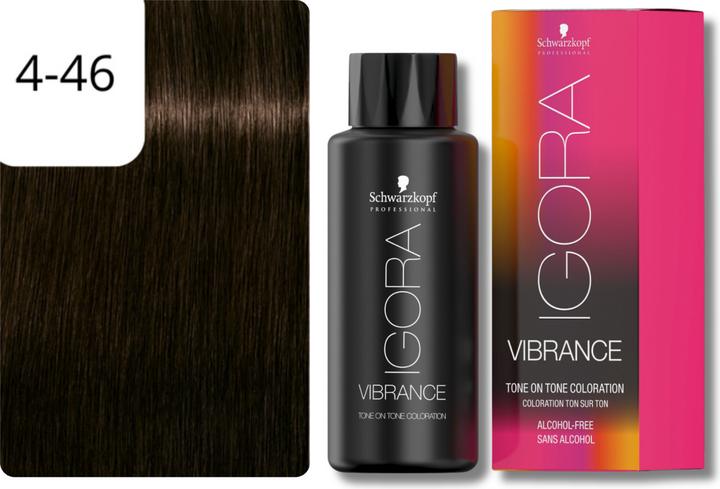 Produktbild Schwarzkopf Professional IGORA VIBRANCE Tone On Tone Coloration (4-46 Mittelbraun Beige Schoko)