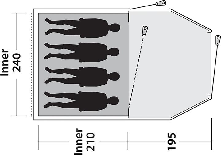 Produktbild Outwell Earth 4 Plus (Tunnelzelt, 7.40 kg, 4 Personen)