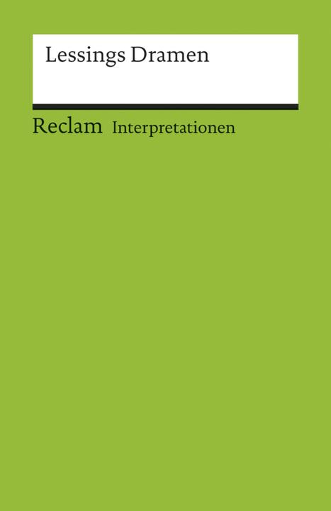Actual product image Interpretationen: Lessings Dramen (German, Reclam publishing house, 1998)