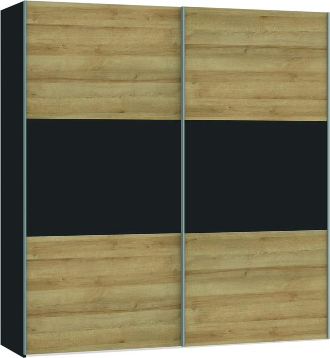 Natural oak, Striped, Novaschwarz