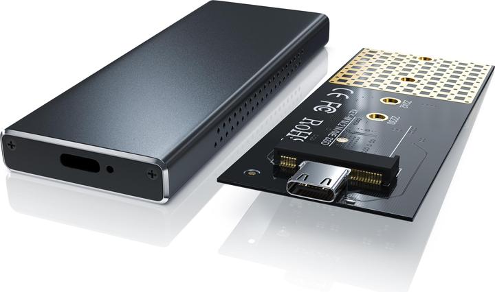 Produktbild CSL Festplatten Gehäuse, M.2 Key-M PCIe Festplattengehäuse extern USB 3.2 für NVME M.2 SSDs, UASP (M.2)