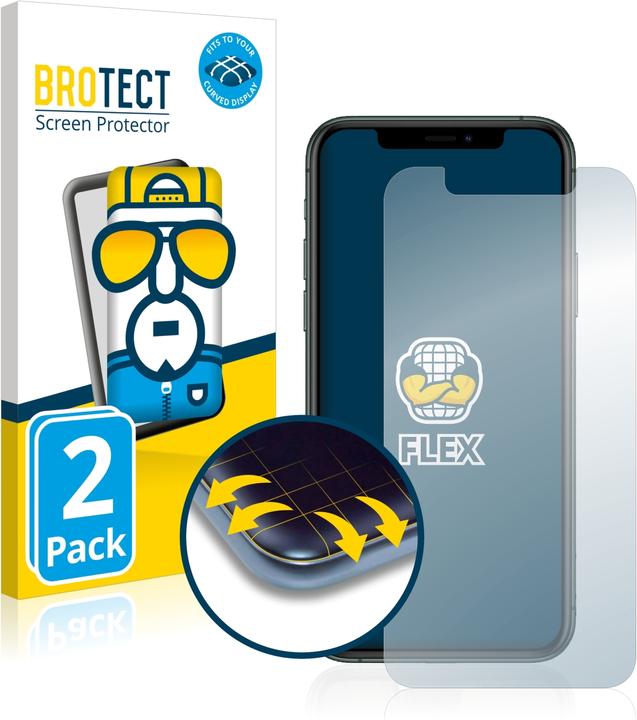 Produktbild BROTECT Full-Cover Displayschutz (2 Stück, Apple iPhone 11 Pro)