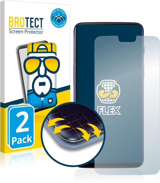 Actual product image BROTECT Full-Cover Protector (2 Piece, OnePlus 6)