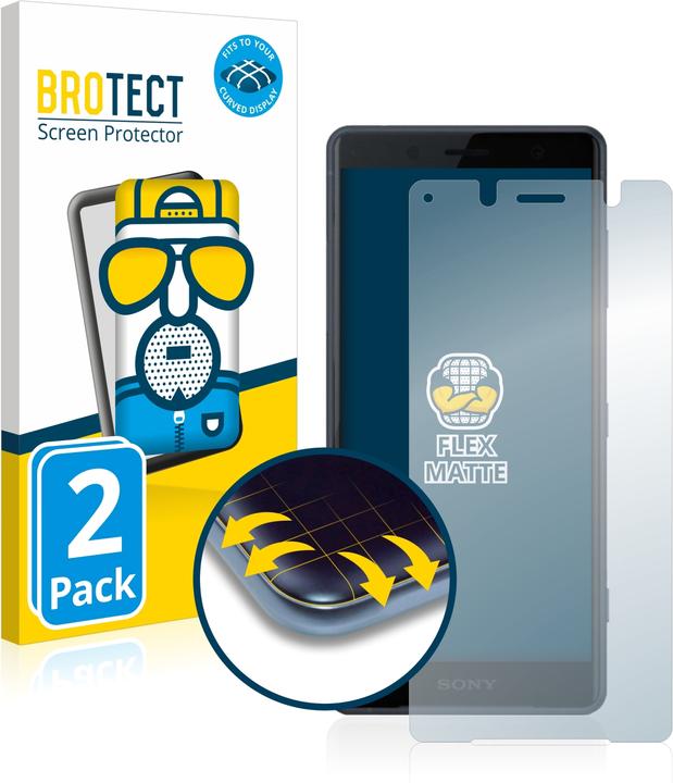 Produktbild BROTECT Full-Cover Displayschutz Matt (2 Stück, Sony Xperia XZ2 Compact)