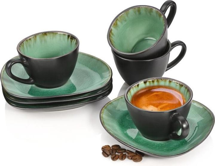 Actual product image Sänger Geschirr Espresso cups set Palm Beach with saucers (120 ml, 8 x)